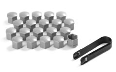 Krytky šroubů stříbrná metalíza