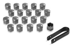 Krytky šroubů lesklá šedá