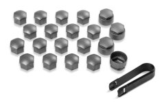 Krytky bezpečnostních šroubů šedá matná